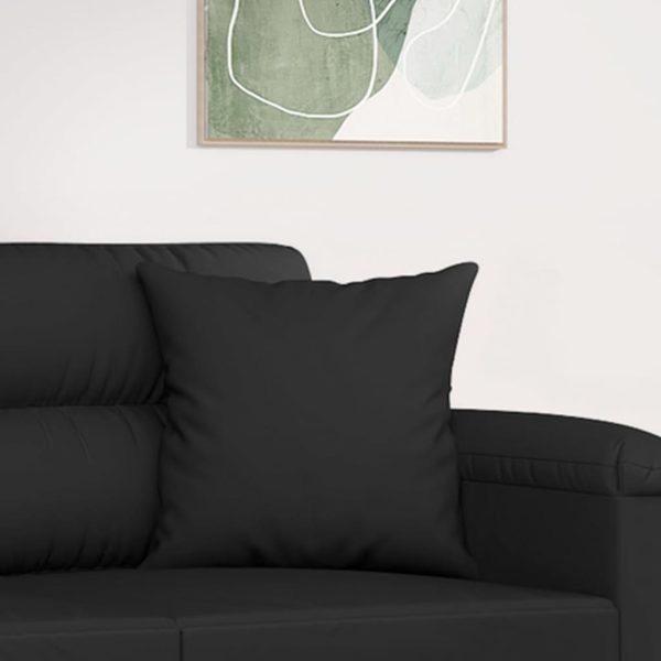 Cuscini Decorativi 2 Pz Nero 40x40 Cm In Tessuto Microfibra - Image 5