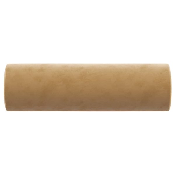 Cuscini Decorativi 2 Pz Marrone Ø15x50 Cm In Velluto - Image 4