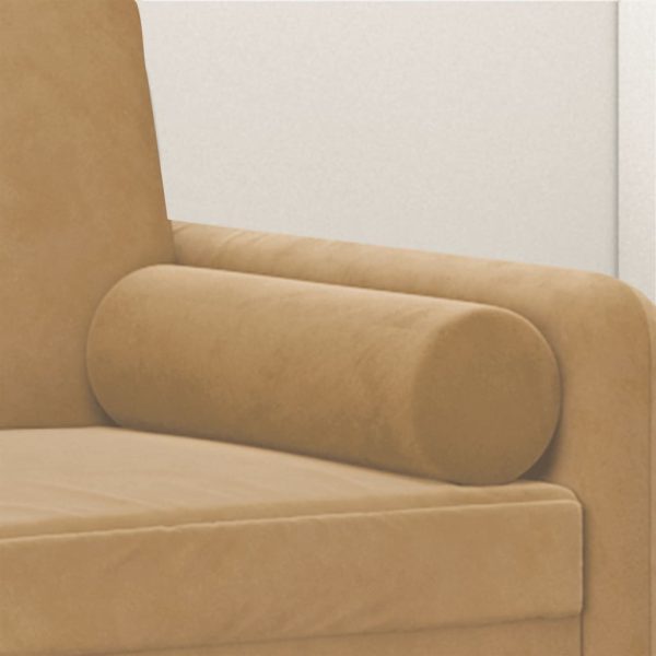 Cuscini Decorativi 2 Pz Marrone Ø15x50 Cm In Velluto - Image 5