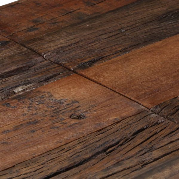 Tavolo Consolle Argento Acciaio Inox E Traverse Legno Massello - Image 6