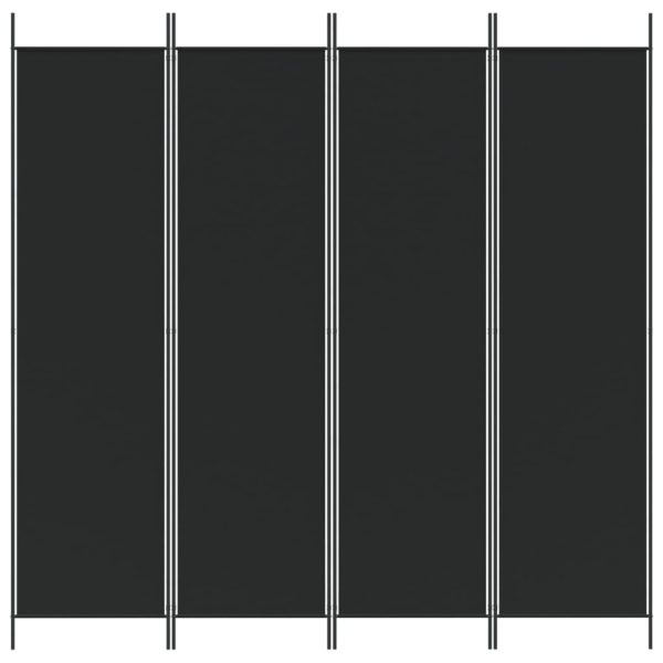 Divisorio A 4 Pannelli Nero 200x200 Cm In Tessuto - Image 3