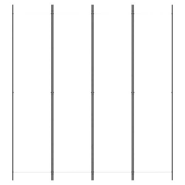 Divisorio A 4 Pannelli Bianco 200x220 Cm Tessuto - Image 3