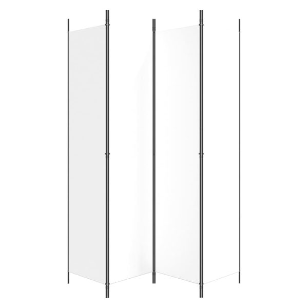 Divisorio A 4 Pannelli Bianco 200x220 Cm Tessuto - Image 4