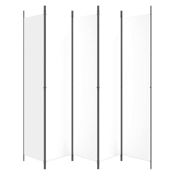 Divisorio A 5 Pannelli Bianco 250x220 Cm Tessuto - Image 4