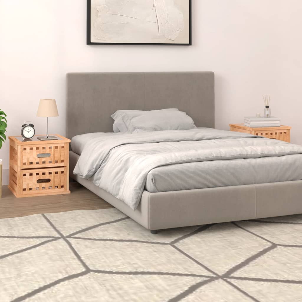 Comodini 2 Pz 34x34x34 Cm In Legno Massello Di Noce