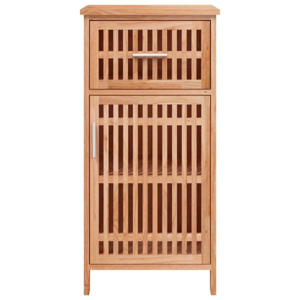 Armadietto Da Bagno 42x29x82 Cm In Legno Massello Di Noce - Image 3