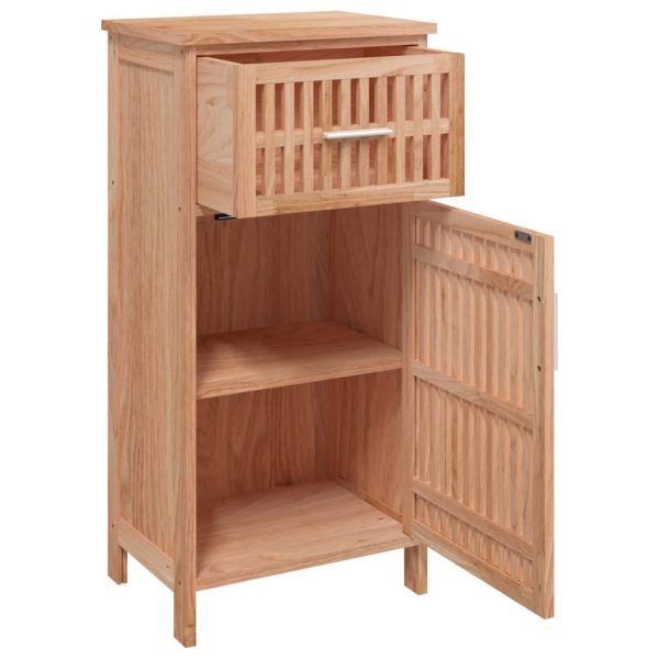 Armadietto Da Bagno 42x29x82 Cm In Legno Massello Di Noce - Image 4