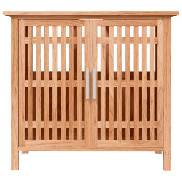 Mobile Lavabo Da Bagno 66x29x61,5cm Legno Massello Di Noce - Image 3