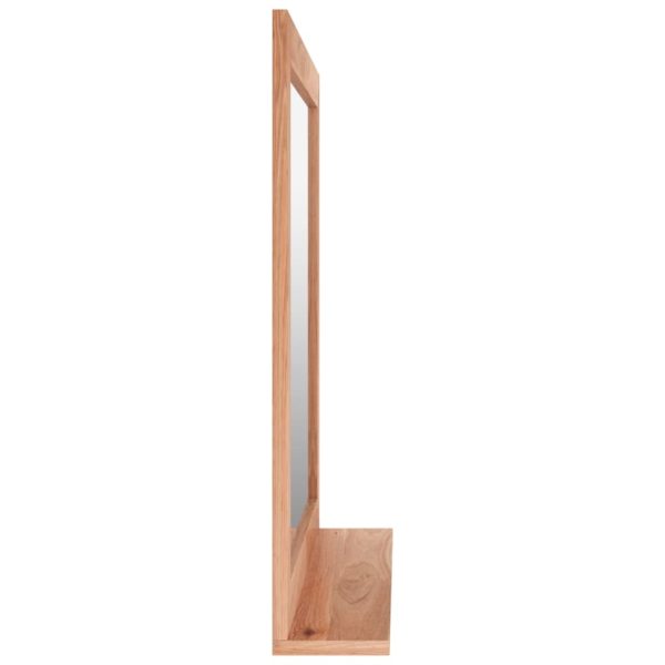 Specchio Da Parete 55x55 Cm In Legno Massello Di Noce - Image 4
