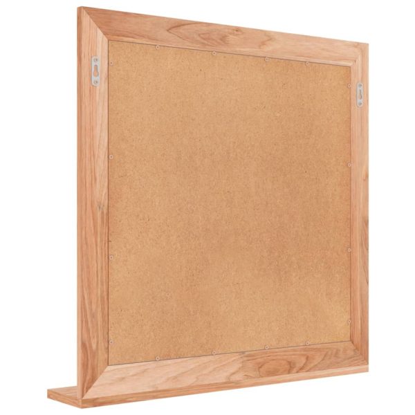 Specchio Da Parete 55x55 Cm In Legno Massello Di Noce - Image 5