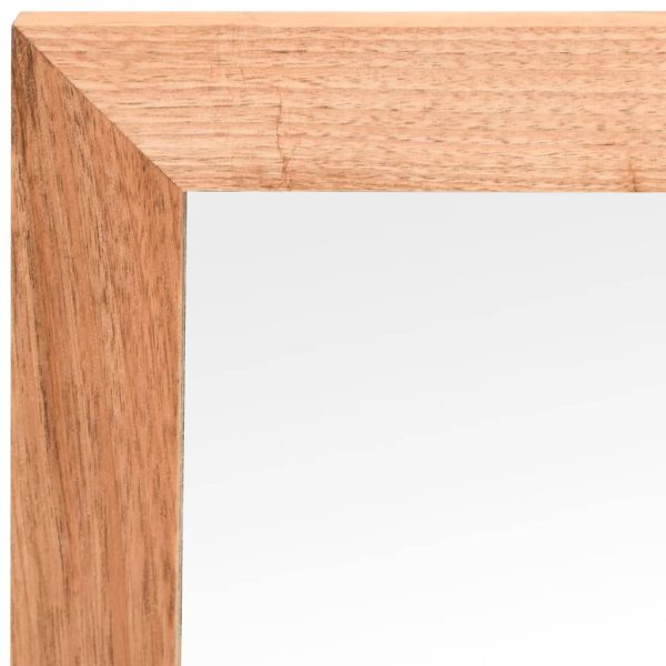 Specchio Da Parete 55x55 Cm In Legno Massello Di Noce - Image 6