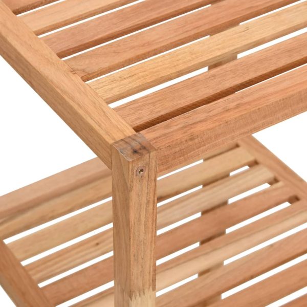 Scaffale Da Bagno 36x36x112 Cm In Legno Massello Di Noce - Image 5