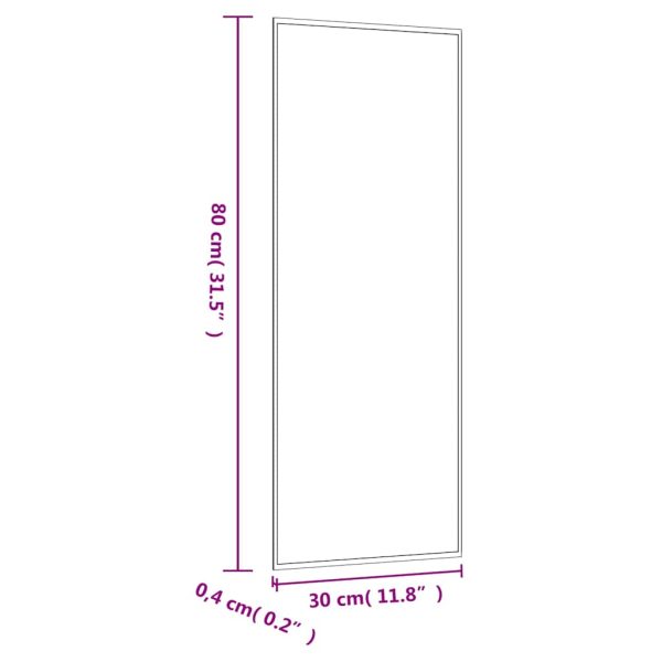 Specchio Da Parete 30x80 Cm Vetro Rettangolare - Image 6
