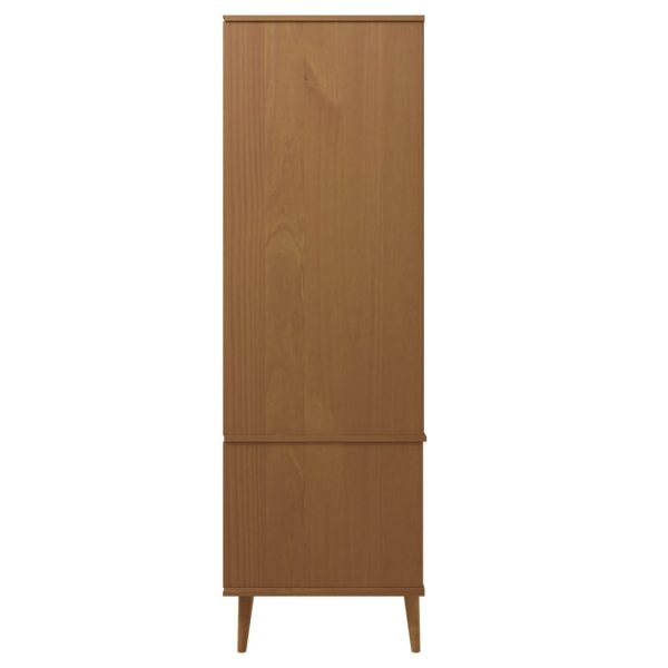 Armadio Molde Marrone 90x55x175 Cm In Legno Massello Di Pino - Image 6