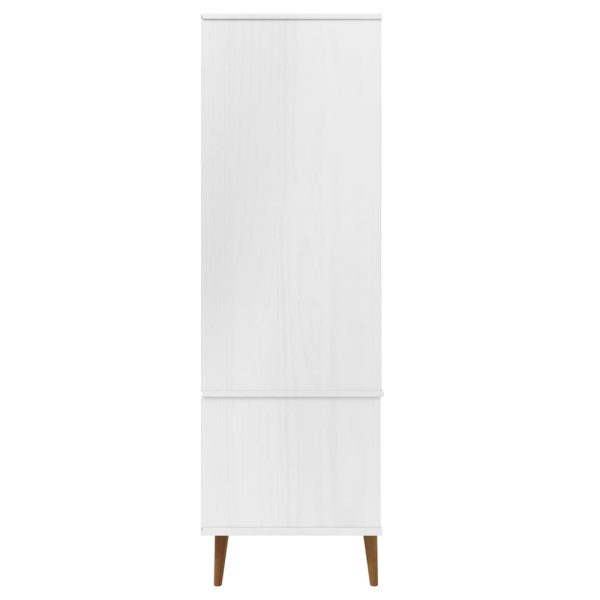 Armadio Molde Bianco 90x55x175 Cm In Legno Massello Di Pino - Image 6