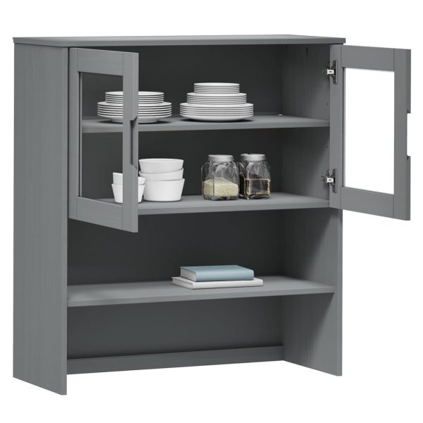 Piano Credenza Molde Grigio 90x35x100 Cm Legno Massello Di Pino - Image 3
