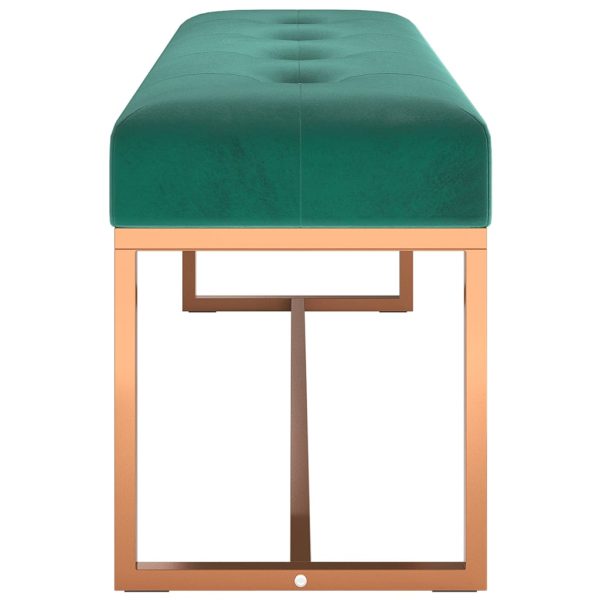Panca Verde Scuro 110x36x45 Cm In Velluto - Image 4