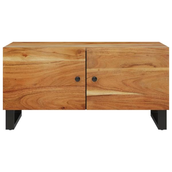 Tavolino Da Soggiorno 80x50x40 Cm Massello Acacia E Multistrato - Image 4