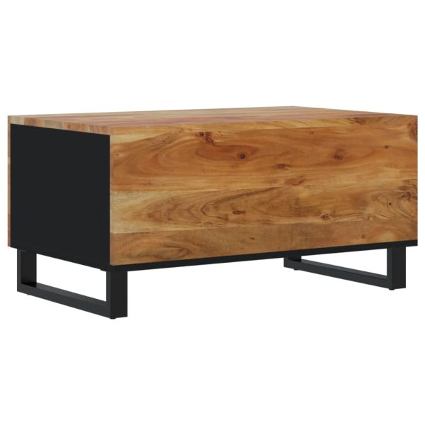 Tavolino Da Soggiorno 80x50x40 Cm Massello Acacia E Multistrato - Image 6