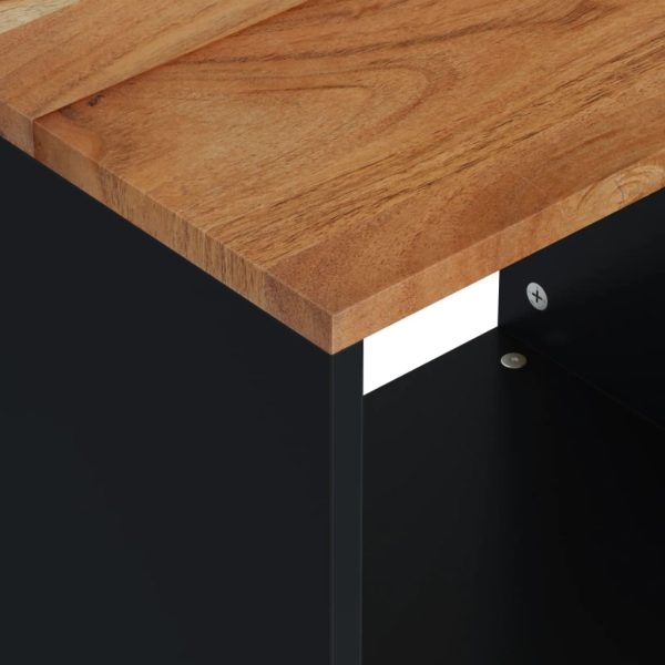 Tavolino Da Soggiorno 40x31x46 Cm Massello Acacia E Multistrato - Image 6