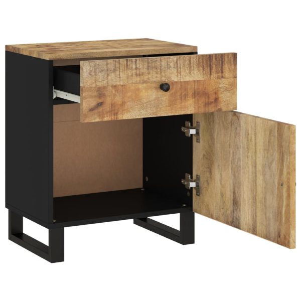 Comodino 50x33x60cm Legno Massello Di Mango E Legno Multistrato - Image 5