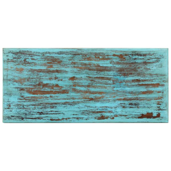 Tavolino Da Salotto 110x50x34 Cm In Legno Massello Di Recupero - Image 3
