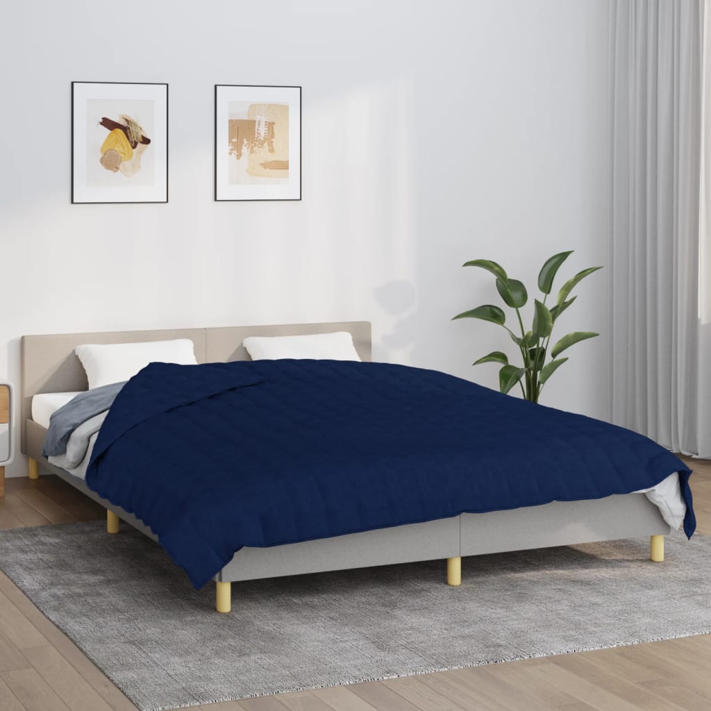 Coperta Ponderata Blu 220x235 Cm 11 Kg Tessuto