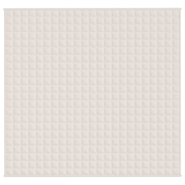 Coperta Ponderata Crema Chiaro 220x235 Cm 11 Kg Tessuto - Image 3