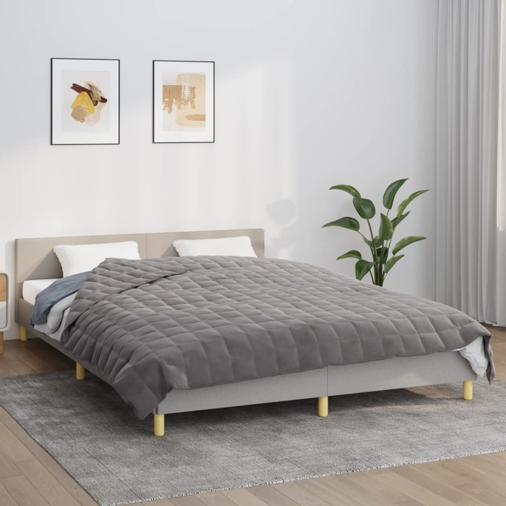 Coperta Ponderata Grigia 220x235 Cm 11 Kg Tessuto