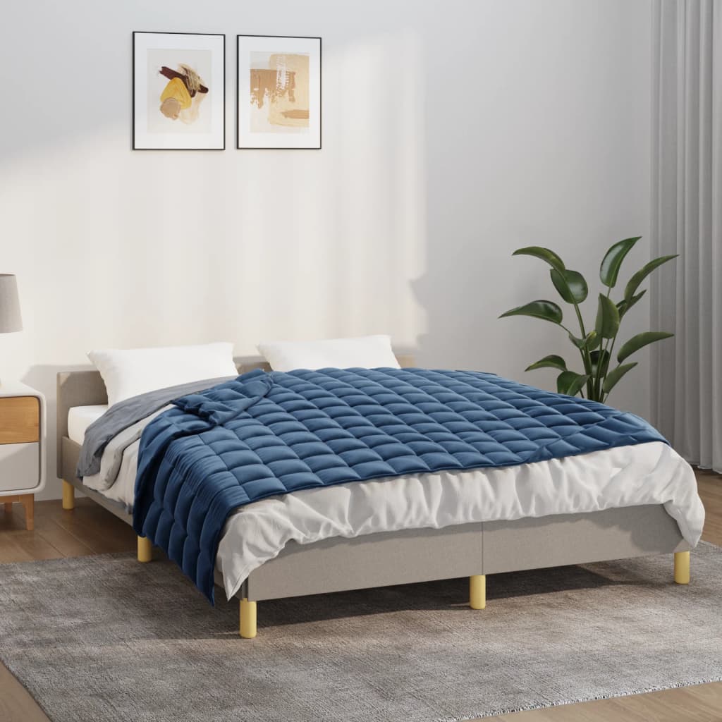 Coperta Ponderata Blu 150x200 Cm 11 Kg Tessuto