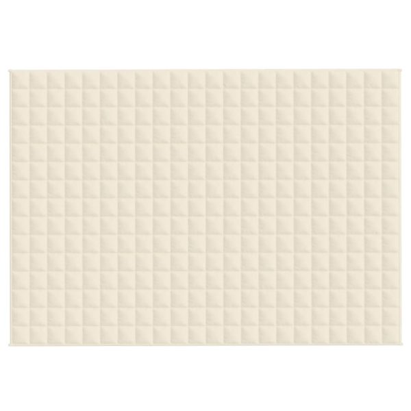 Coperta Ponderata Crema Chiaro 155x220 Cm 7 Kg Tessuto - Image 3