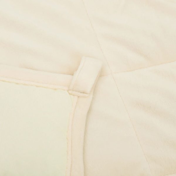 Coperta Ponderata Crema Chiaro 155x220 Cm 7 Kg Tessuto - Image 5
