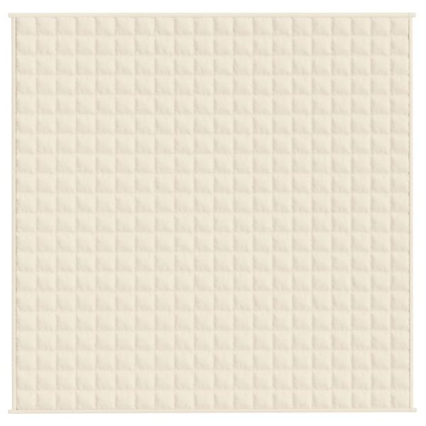 Coperta Ponderata Crema Chiaro 200x200 Cm 9 Kg Tessuto - Image 3