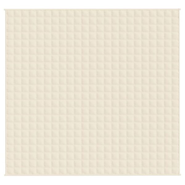 Coperta Ponderata Crema Chiaro 220x235 Cm 11 Kg Tessuto - Image 3
