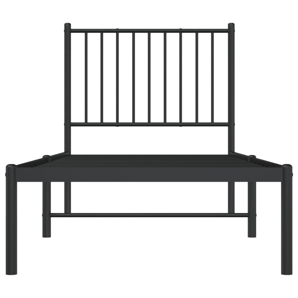 Giroletto Con Testiera In Metallo Nero 80x200 cm - Image 5