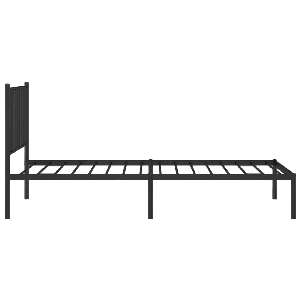 Giroletto Con Testiera In Metallo Nero 80x200 cm - Image 6