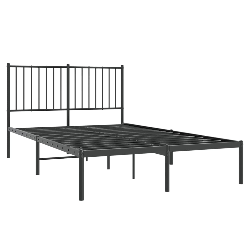 Giroletto Con Testiera In Metallo Nero 120x190 cm - Image 3