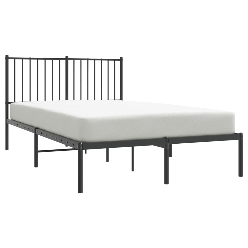 Giroletto Con Testiera In Metallo Nero 120x190 cm - Image 4