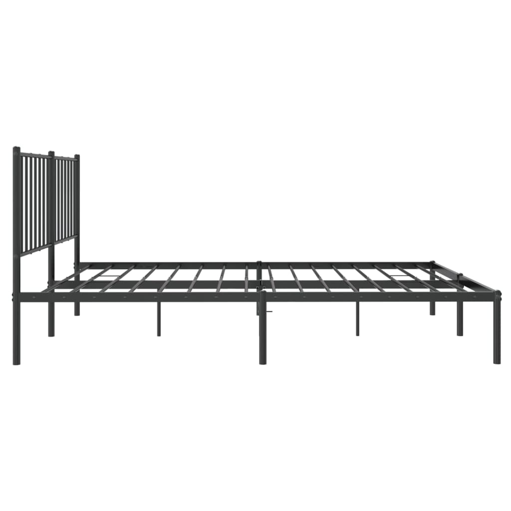 Giroletto Con Testiera In Metallo Nero 120x190 cm - Image 6