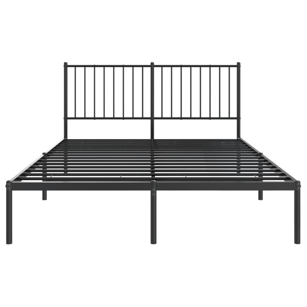 Giroletto Con Testiera In Metallo Nero 140x190 cm - Image 5