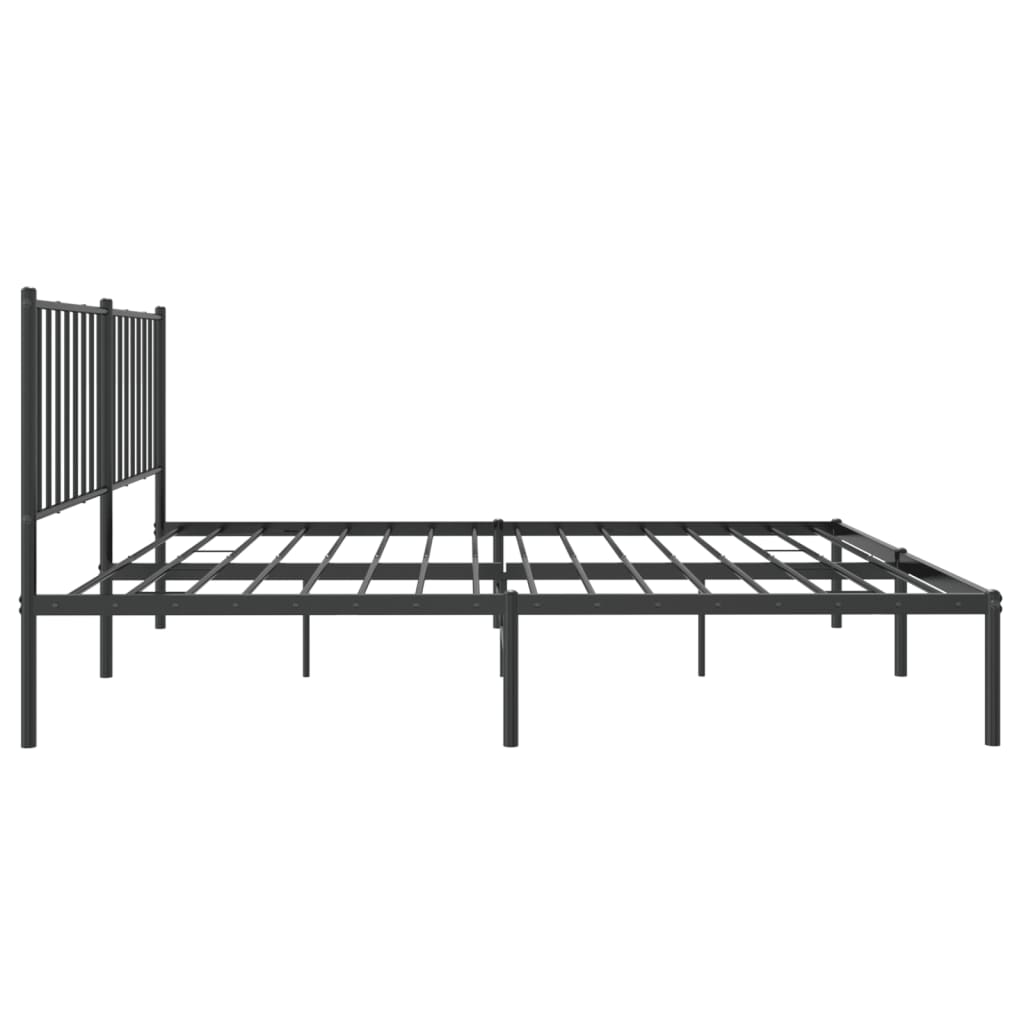 Giroletto Con Testiera In Metallo Nero 140x190 cm - Image 6