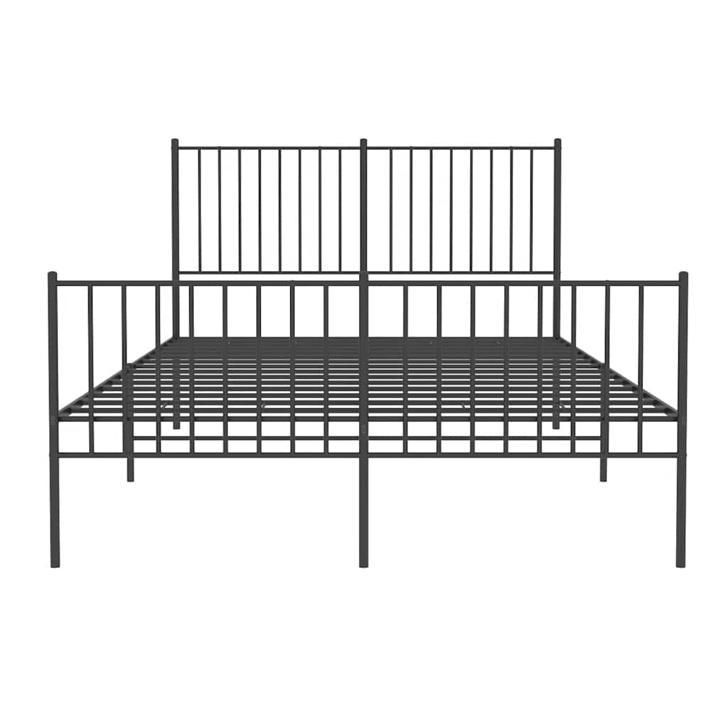 Giroletto Con Testiera E Pediera Metallo Nero 135x190 cm - Image 6