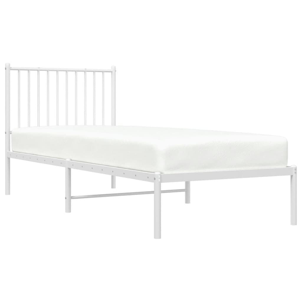 Giroletto Con Testiera Metallo Bianco 80x200 cm - Image 4