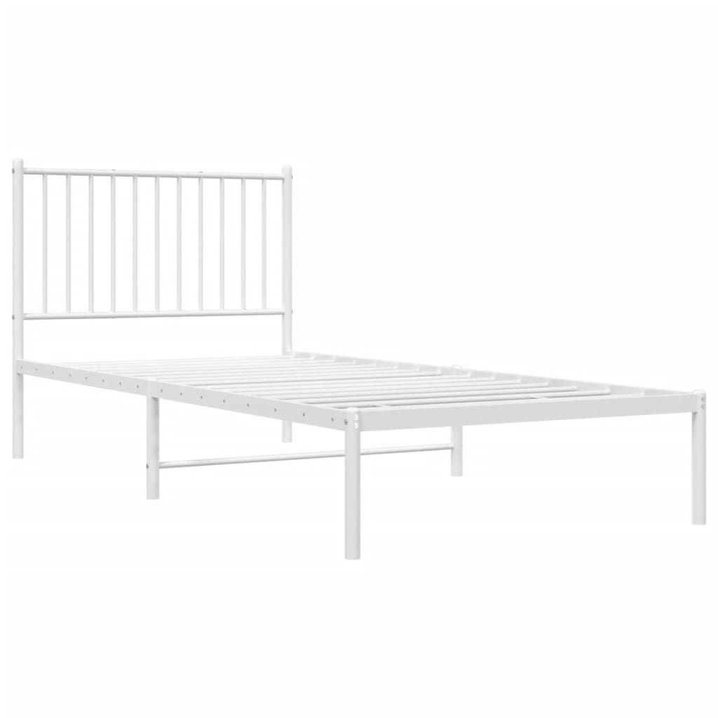 Giroletto Con Testiera Metallo Bianco 90x200 cm - Image 3