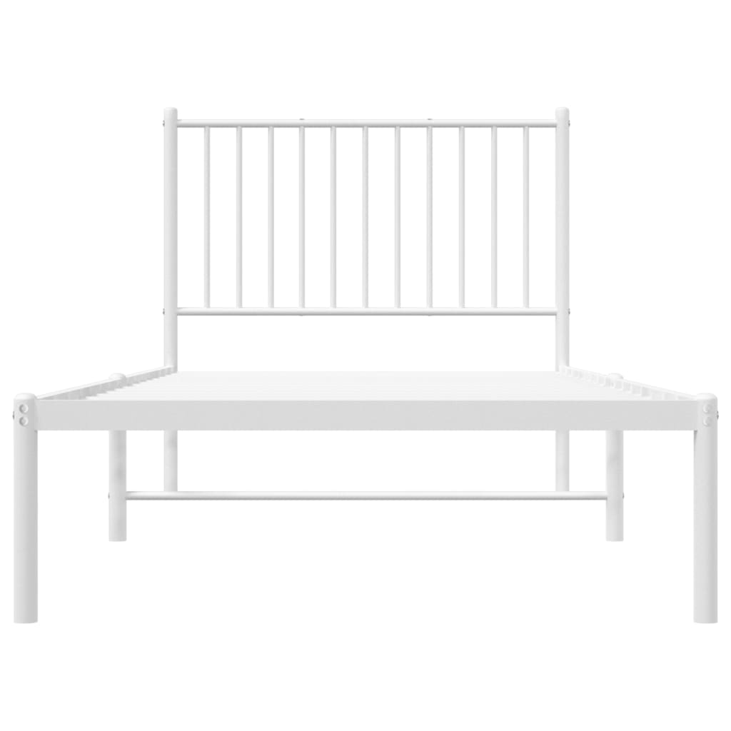 Giroletto Con Testiera Metallo Bianco 90x200 cm - Image 5