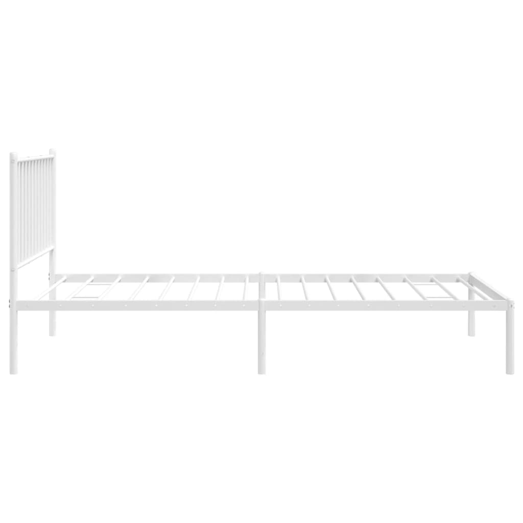 Giroletto Con Testiera Metallo Bianco 90x200 cm - Image 6