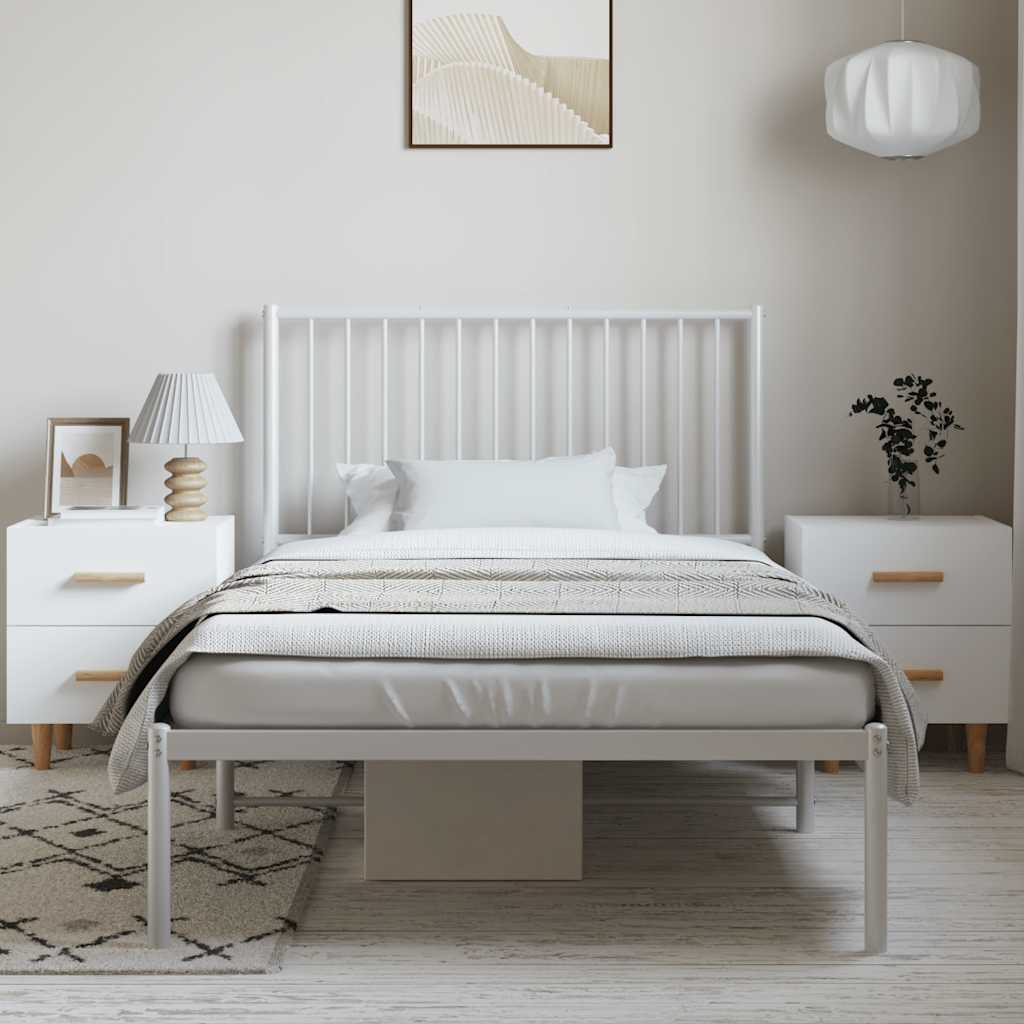 Giroletto Con Testiera Metallo Bianco 100x200 cm - Image 3