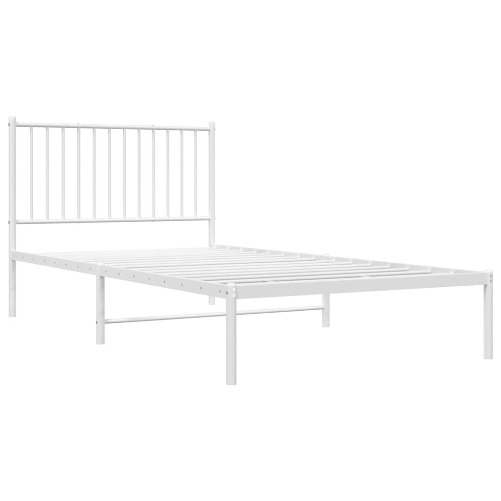 Giroletto Con Testiera Metallo Bianco 100x200 cm - Image 4