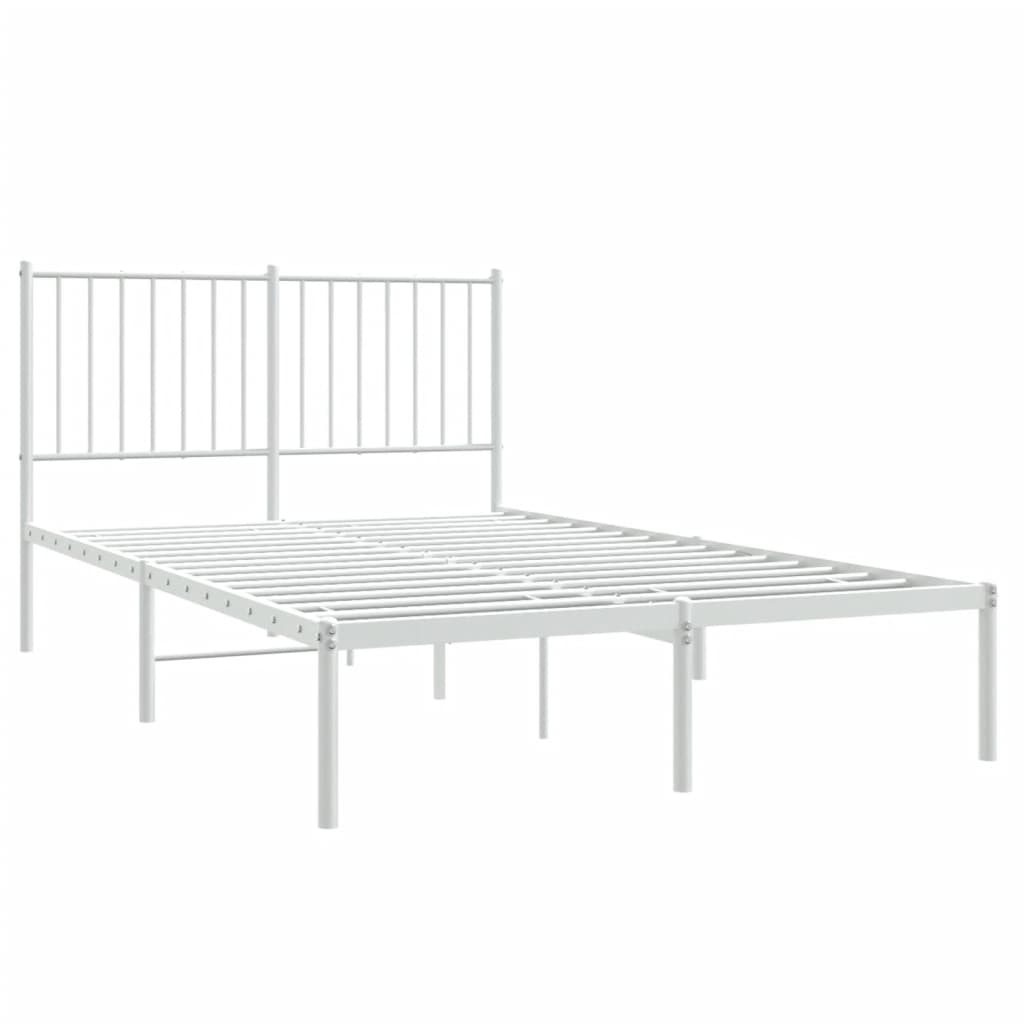 Giroletto Con Testiera In Metallo Bianco 120x200 cm - Image 3