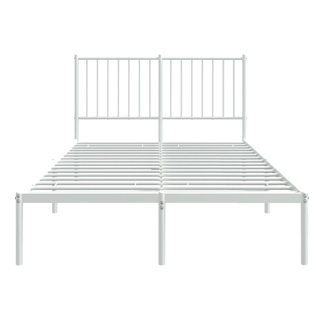 Giroletto Con Testiera In Metallo Bianco 120x200 cm - Image 5